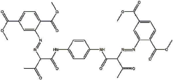 Tetramethyl-2,2'-[1,4-phenylbis[imino(1-acetyl-2-oxoethane-1,2-diyl)azo]] bis-terephthalate CAS#68516-73-4 - 图片 2